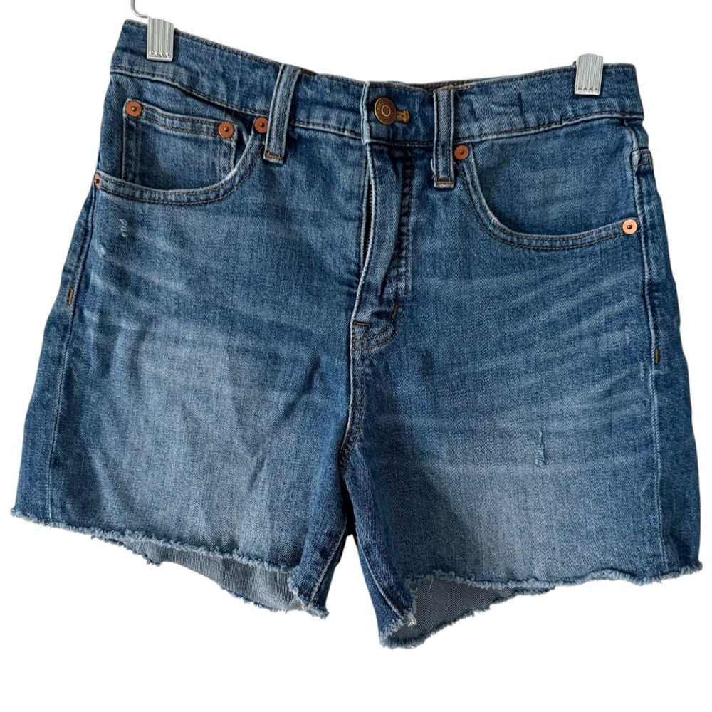 Madewell Cotton Denim Jean Cut-off Shorts High Rise Size 25 Classic Summer